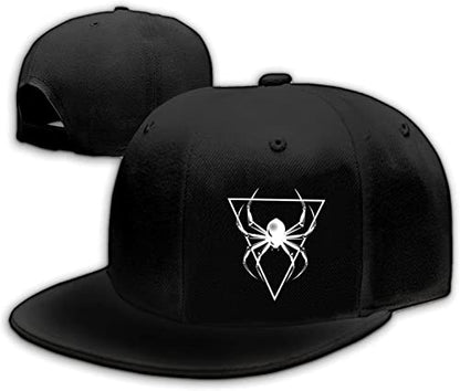 Horror Skull Hat Snapback Hat for Men Women Black Adjustable Classic Adult Baseball Cap Flat Bill Hip Hop Cap - color: Animal Spider