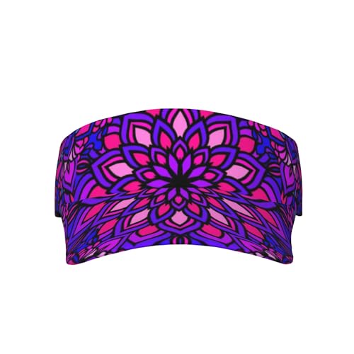 Vintage Mandala Sports Sun Visor Hat Men Women Adjustable Hats Empty Top Cap for Running Tennis Golf - color: Color-11