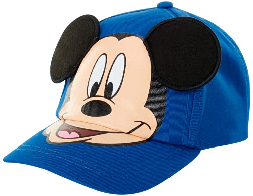 Disney Boys' Baseball Cap, Mickey Mouse Adjustable Toddler Hat, Ages 2-4 Or Boy Hats for Kids Ages 4-7 - color: Mickey Mouse Ears Blue, size: 4-7 Years