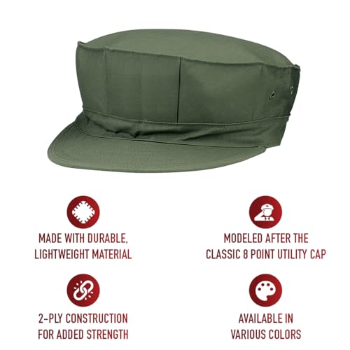 Rothco 8 Point No Emblem Cap - color: Olive Drab, size: Small
