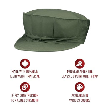 Rothco 8 Point No Emblem Cap - color: Olive Drab, size: Small