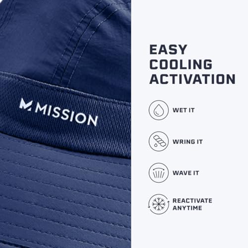 Cooling Sun Defender Sun Hat, UPF 50 UV Protection for Men Women, Wide Brim Outdoor Hat for Hiking, Fishing, Beach, Gardening - color: Navy