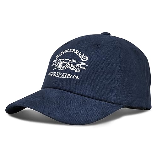 Lucky Brand Classic Cotton Adjustable | Dad Hat | Baseball Cap | Golf | Fishing | Low Profile | 5 Panel Design - color: Blue Jeans Co - Navy