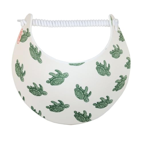 SUNBLO Roll-Up Sun Visor with Wide Brim for Outdoor Use – Running, Golf, Hiking, Beach – Ultra-Light UV Protection for All - color: Turtles