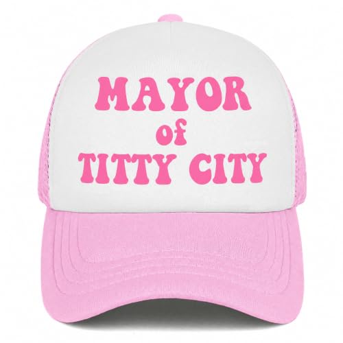 You Find It Offensive? I Find It Funny Trucker Hats for Women Pink Men Funny Slogan Pink Hats for Men - color: 6 Pink