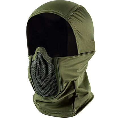 OneTigris Tactical Balaclava Mesh Mask Full Head Airsoft Face Protector - color: Green