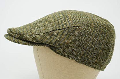 Borges & Scott The Galway - Irish Tweed Flat Cap - color: Country Green, size: Large-XX-Large