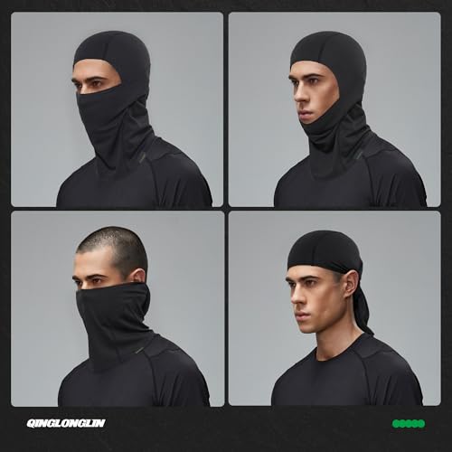 QINGLONGLIN Balaclava Ski Mask Windproof Full Face Cover Men Women 3 Pack - color: Black+black+black