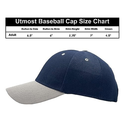 Utmost Structured Baseball Cap with Adjustable Closure - Performance Hat for Outdoor Activities - color: 1pc Navy/Grey