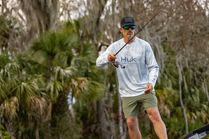 Mens Trucker Hat, Anti-Glare Snapback Fishing Hat for Men - color: Huk and Bars - Black