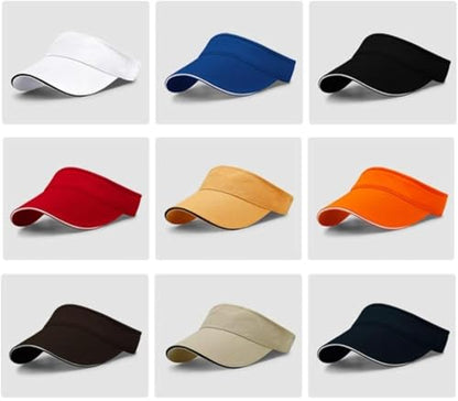 Unisex Sun Visor Hat Empty Top Baseball Cap Lightweight Sun Hat Beach Cap with Adjustable Strap for Running, Tennis, Golf - color: Coffee