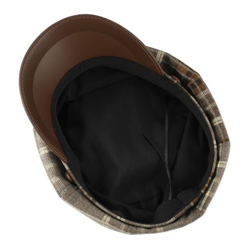 Womens Newsboy Cap French Fashion Hats Summer Cabbie Baker Boy Hat for Fall Beret Cap - color: T1-beret-brown