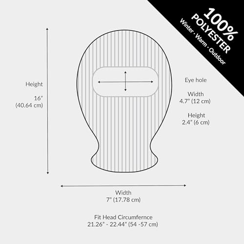 The Hat Depot Unisex Thick and Long Face Ski Mask [Made in USA] - color: Orange