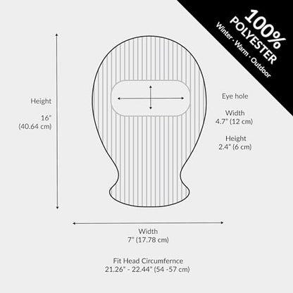 The Hat Depot Unisex Thick and Long Face Ski Mask [Made in USA] - color: Orange