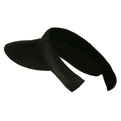 UPF 50+ Paper Braid Clip On Visor - color: Black