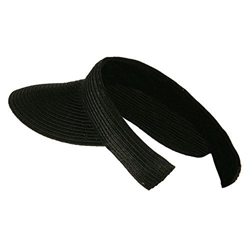 UPF 50+ Paper Braid Clip On Visor - color: Black