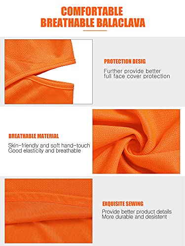 SATINIOR 3 Pcs Summer Balaclava - color: Orange, Green, Blue