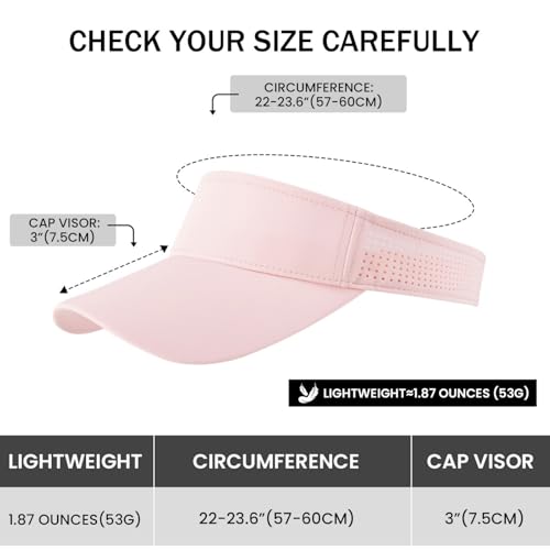 STARANCE Unisex Sun Visor Cap for Men Woman - color: Pink