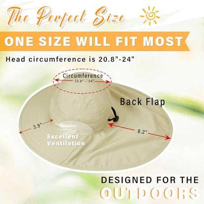 Tirrina Women's Sun Hat Wide Brim, UV Protection Sun Hats for Women - color: Tan