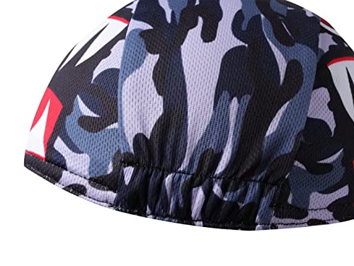 Funny Cycling Cap - Polyester Skull Cycling Hat-Under Helmet -Cartoon Cycling Helmet Liner Breathable&Sweat Uptake - color: D4