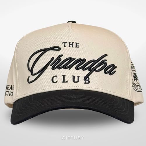 Vintage Mom & Dad Trucker Hats | Men & Women | Kids Grandpa Boy Mom Girl Dad Hats | Country Western | Cotton | Snapback - color: Grandpa Club | Black