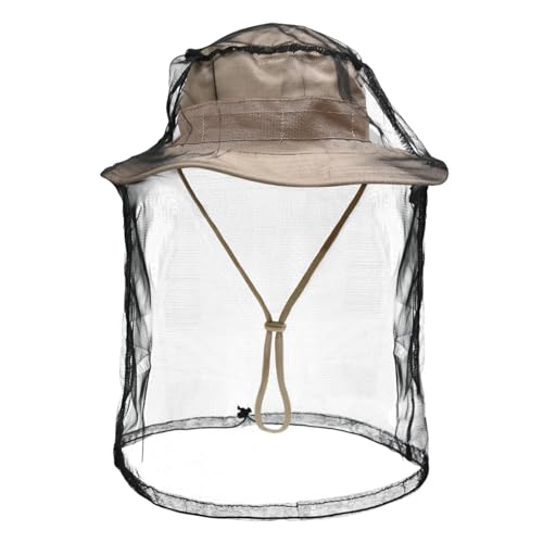 Rosoz Sun Hats for Men Women Bucket Hat UPF Protection Wide Brim Boonie Hat - color: 1pack-khaki-net