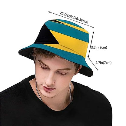 Cute Funny Flag Bucket Hat Packable Fashion Sun Cap Outdoor Flag Fisherman Hat for Women Men Boys Girls - color: Bahamas Flag/S010