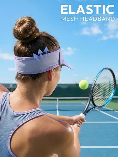 Sun Visor Hat for Women & Men UV Protection Lightweight Sports - color: Purple