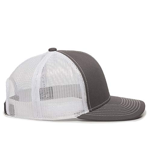 Outdoor Cap Unisex-Adult Outdoor Cap Structured Mesh Back Trucker Cap - color: Charcoal/White