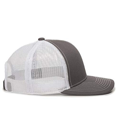 Outdoor Cap Unisex-Adult Outdoor Cap Structured Mesh Back Trucker Cap - color: Charcoal/White