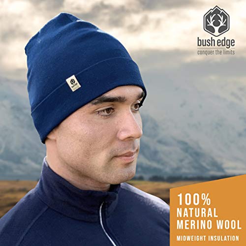 100% Merino Wool Cuff Beanie Hat