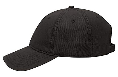 OTTO 6 Panel Low Profile Garment Washed Superior Cotton Twill - color: Black