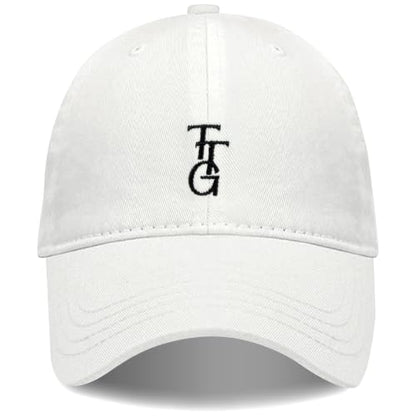 Kids Washed Cotton Baseball Cap, Unstructured Adjustable Toddler Hat for Boys & Girls - color: White