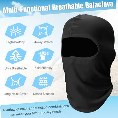 Fivali 6 Pack Balaclava Face Ski Mask: Windproof Breathable Full Head Cover - color: Multicolor Camo 6pack