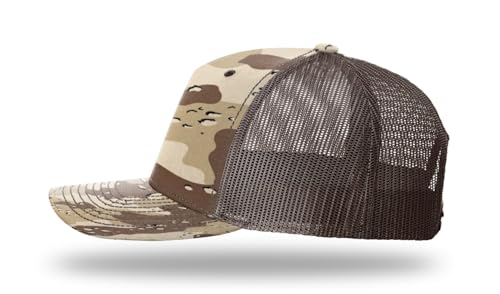 Richardson 112FP & 112PFP Classic Fit Five-Panel Snapback Trucker Cap |OSFM - color: Desert Camo/Brown