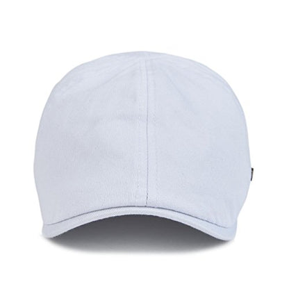 VOBOOM Cotton Flat Cabbie Hat Gatsby Ivy Irish Hunting Newsboy Cap - color: White