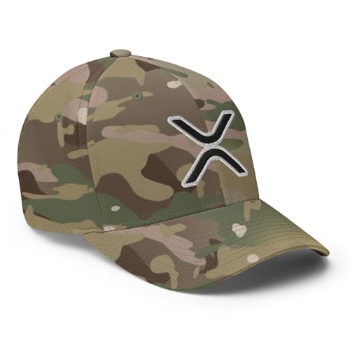 FX XRP Fitted Hat Embroidered Curved Bill Mid Crown Closed-Back Structured Twill Cap - color: Multicam Green, size: Small-Medium