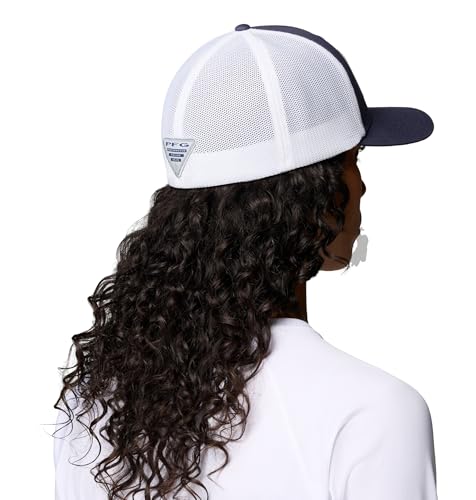 Columbia Unisex PFG Logo Mesh Ball Cap - color: Nocturnal/White/Us Fish Flag, size: Small-Medium