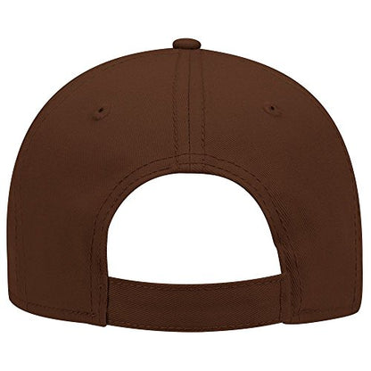 OTTO 6 Panel Low Profile Superior Cotton Twill Cap - color: Brown