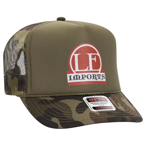 OTTO Cap 5 Panel High Crown Foam Front Mesh Back Trucker Hat, One Size - color: 021cpb
