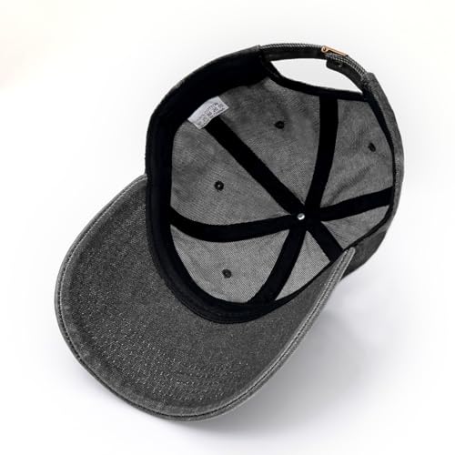 Baseball Cap for Women Men Classic Strapback Hats Adjustable Sun Hat - color: Black B