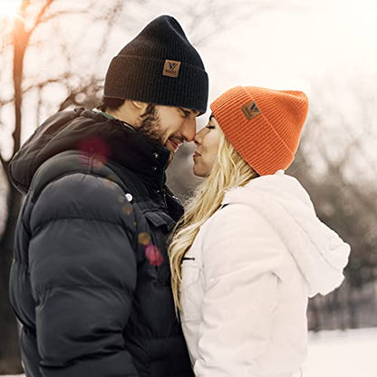 Vgogfly Slouchy Beanie Hats for Women Winter Knitted Caps Soft Warm Ski Hat Unisex - color: Dark Blue