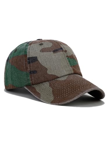 Unisex Military Army Hat Men Women Baseball Cap Flat Top Cap Adjustable Camo Cadet Cap - color: Green