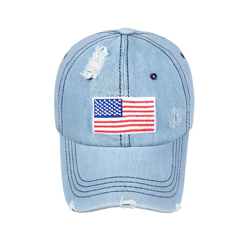 American Flag Baseball Caps Embroiderred USA Flag Patriotic Dad Hat Adjustable Trucker Hats for Men Women - color: Usa Flag Blue 1#