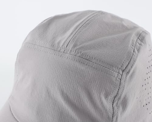Home Prefer Mens Womens UPF50+ Quick Dry Sun Hat Lite UV Protection Hat Baseball Caps Golf Cycling Fishing Sports Running Hat - color: Light Grey