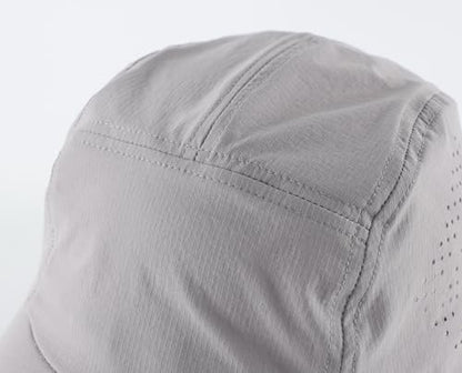 Home Prefer Mens Womens UPF50+ Quick Dry Sun Hat Lite UV Protection Hat Baseball Caps Golf Cycling Fishing Sports Running Hat - color: Light Grey