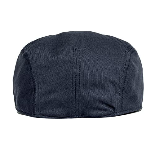 BOTVELA Men Cotton Twill Newsboy Flat Hat Fitted Cap - color: Dark Gray, size: 7 1/8