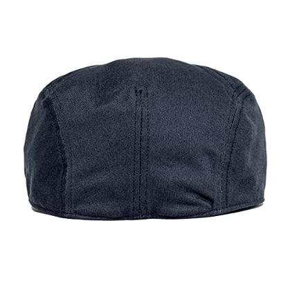 BOTVELA Men Cotton Twill Newsboy Flat Hat Fitted Cap - color: Dark Gray, size: 7 1/8