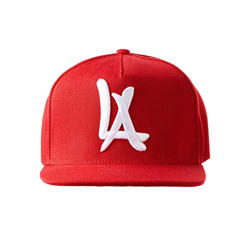 N10 Classic Punk Hip-Hop Baseball Cap,Flat-Brimmed Hat,100% Cotton Adjustable Snapback Hat for Men Or Women - color: Red 2#