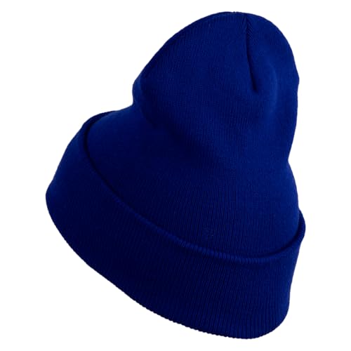 e4Hats.com 12 inch Cuffed Knit Long Beanie - color: Royal